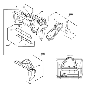 Frame Group Diagram and Parts List for 1696720-02-1022E 2020 Briggs and Stratton Snow Blower